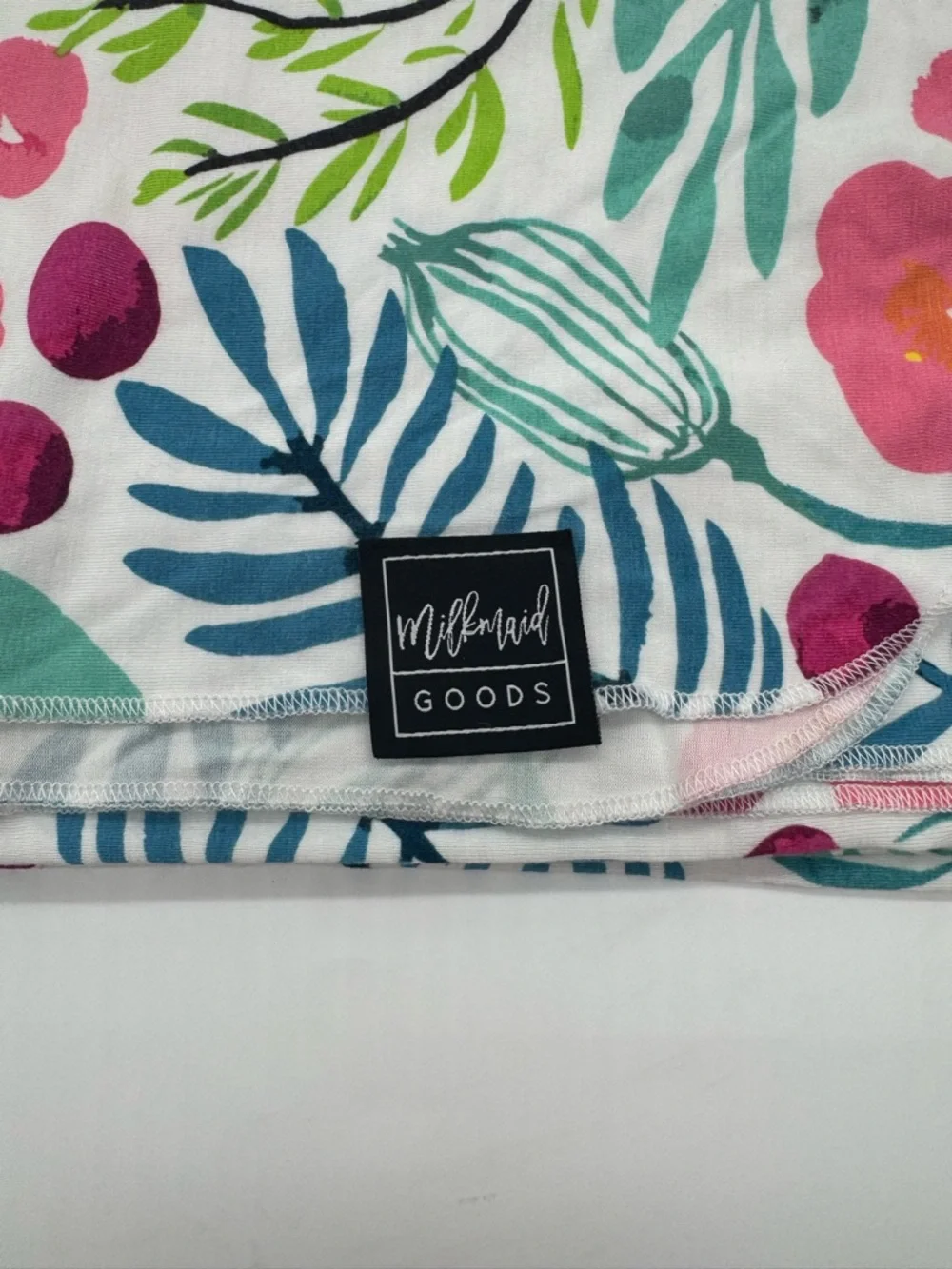 Milkmaid Goods Bamboo Swaddle Blanket in Floral Design